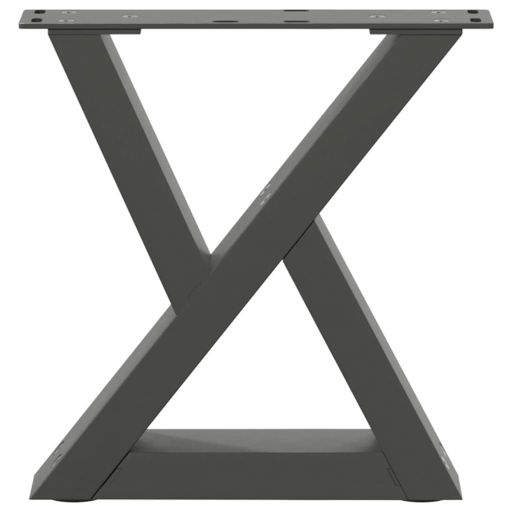 sofabordsben 2 stk. antracit 40x(30-31,3) cm stål
