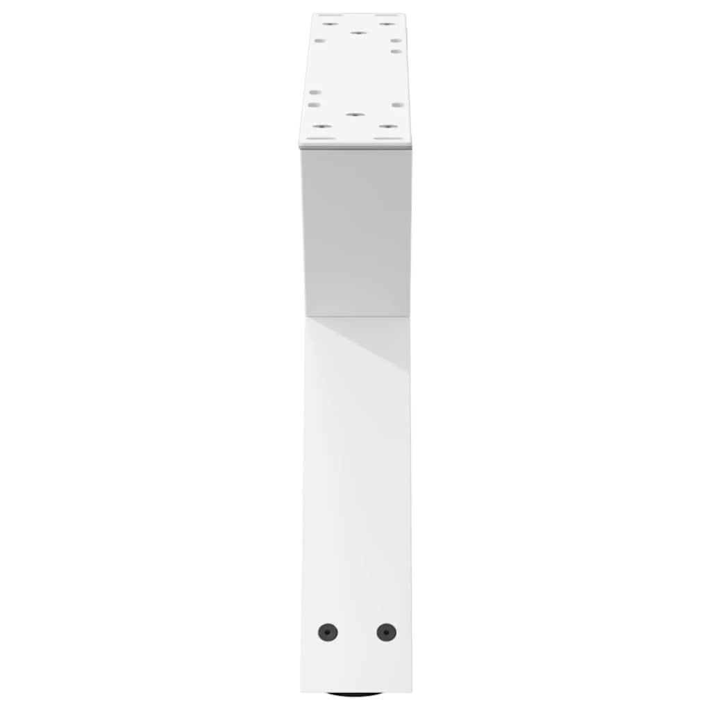 sofabordsben 2 stk. hvid 50x(30-31,3) cm stål