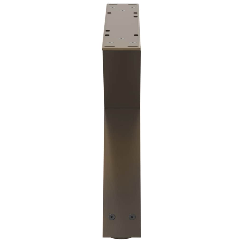 sofabordsben 2 stk. naturstål 50x(30-31,3) cm stål