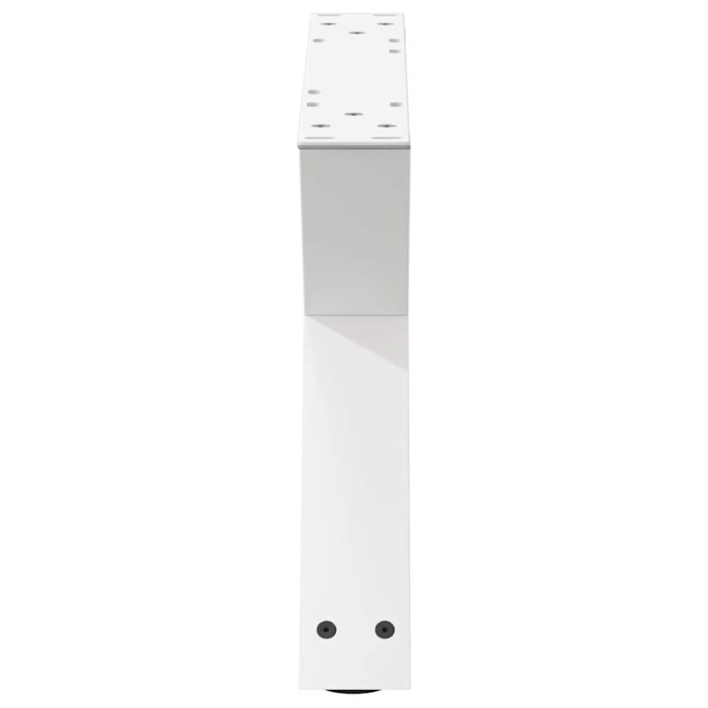 sofabordsben 2 stk. hvid 60 x (30-31,3) cm stål