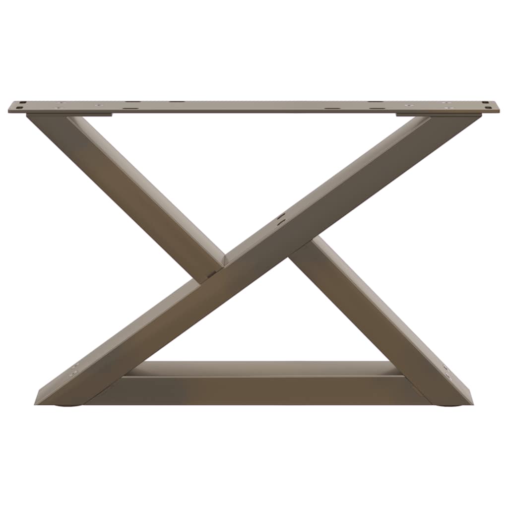 sofabordsben 2 stk. naturstål 60 x (30-31,3) cm stål