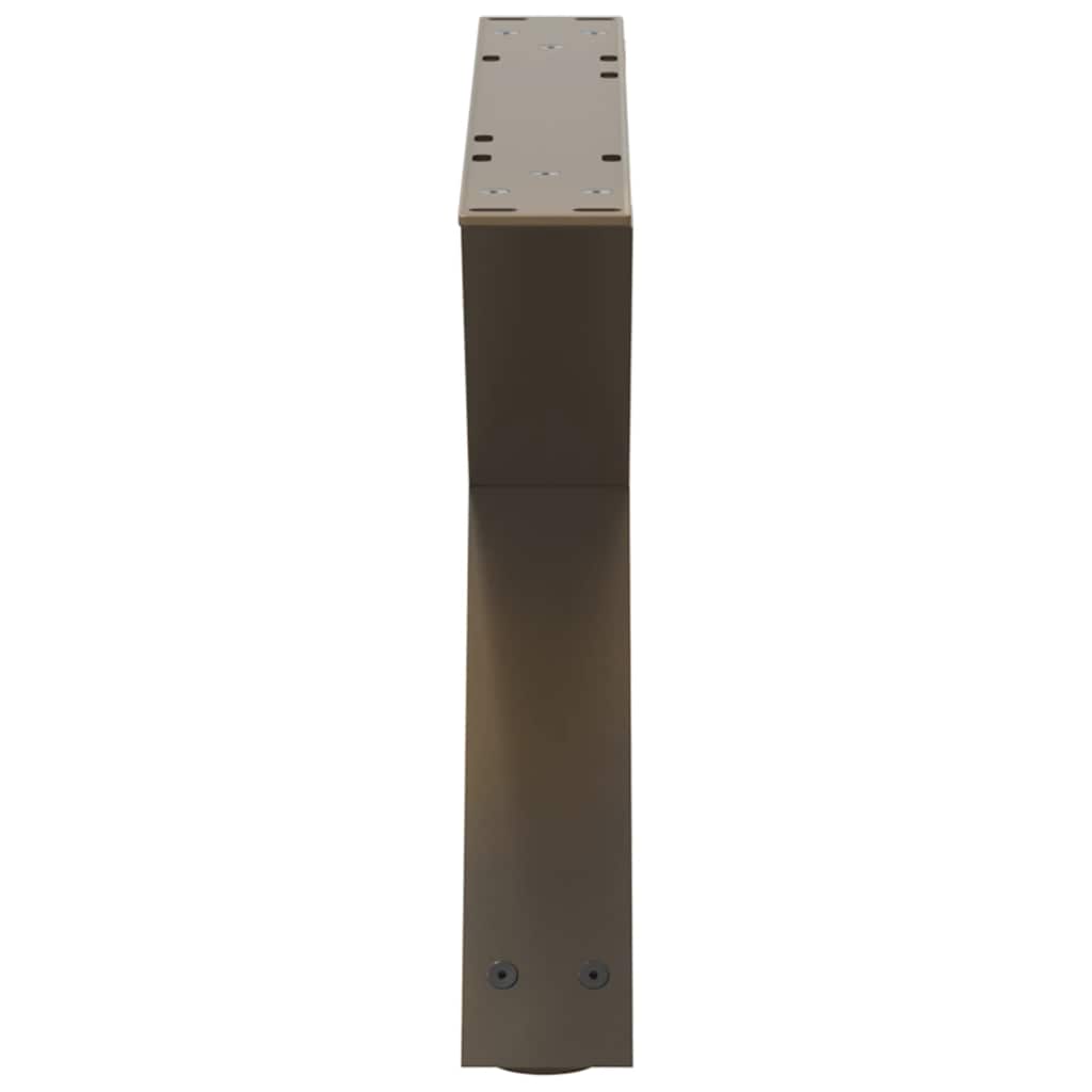 sofabordsben 2 stk. naturstål 60 x (30-31,3) cm stål