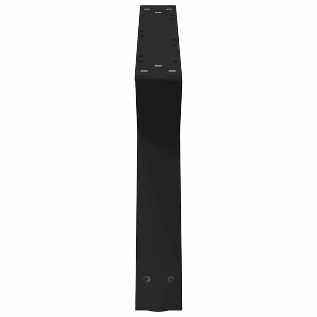sofabordsben 2 stk. sort 70 x (30-31,3) cm stål
