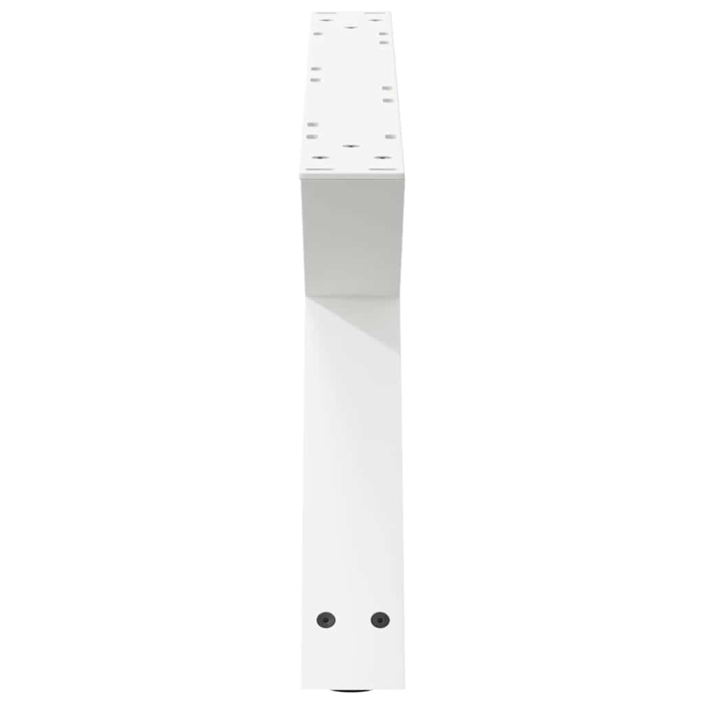 sofabordsben 2 stk. hvid 70 x (30-31,3) cm stål