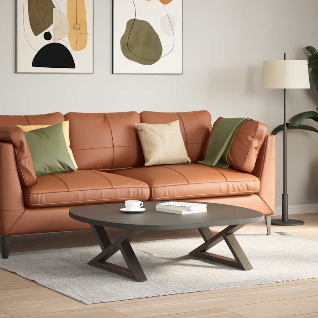 sofabordsben 2 stk. naturstål 70 x (30-31,3) cm stål