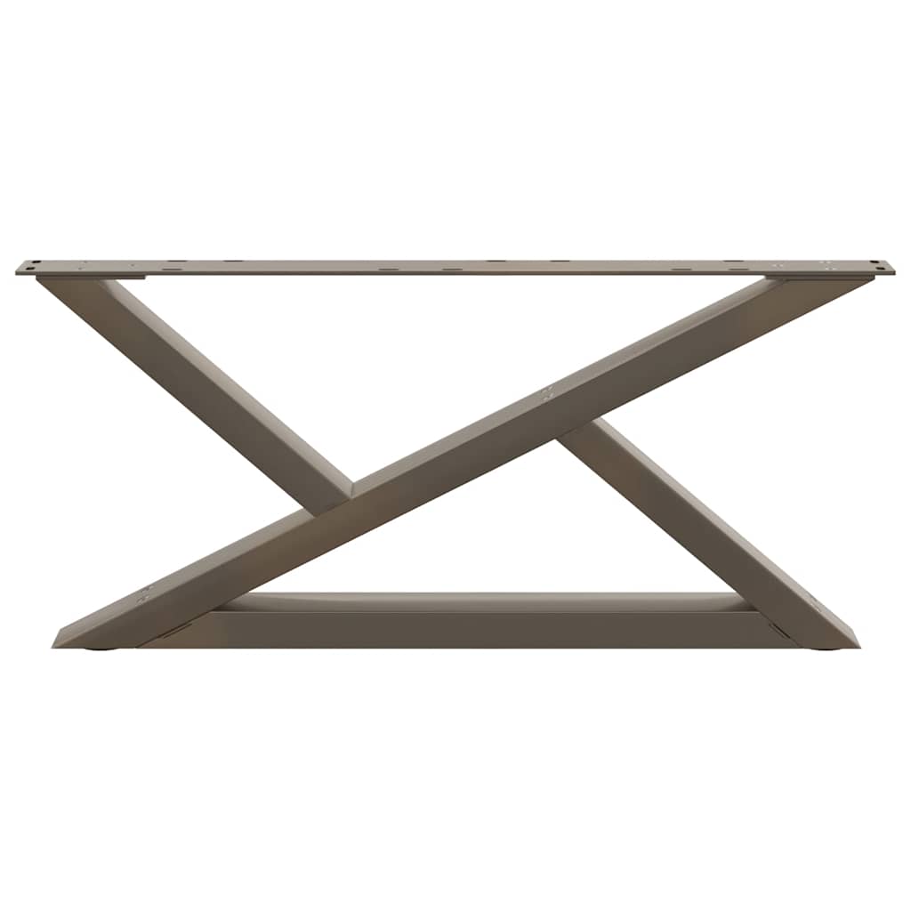 sofabordsben 2 stk. naturstål 70 x (30-31,3) cm stål