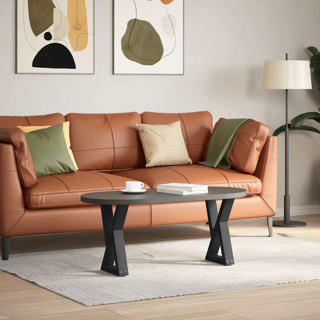 sofabordsben 2 stk. sort 28 x (42-43,3) cm stål