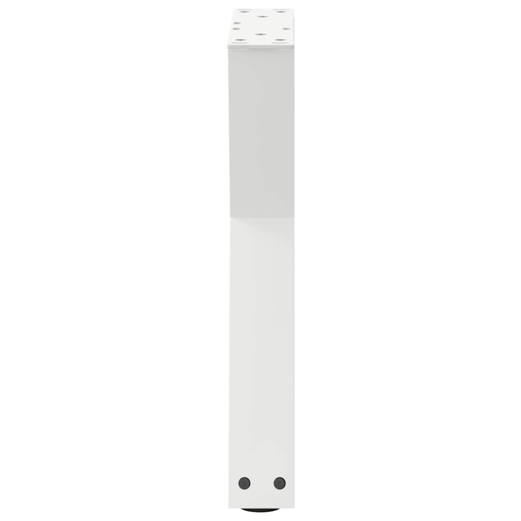 sofabordsben 2 stk. hvid 28 x (42-43,3) cm stål
