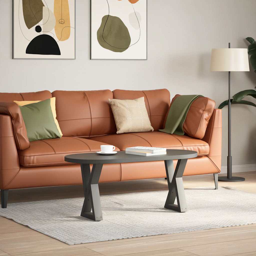 sofabordsben 2 stk. antracit 28 x (42-43,3) cm stål