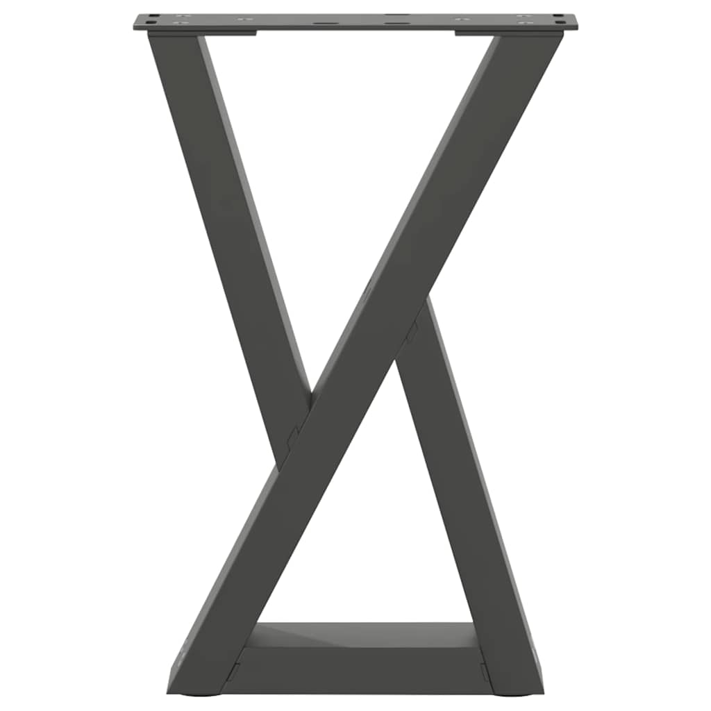 sofabordsben 2 stk. antracit 28 x (42-43,3) cm stål