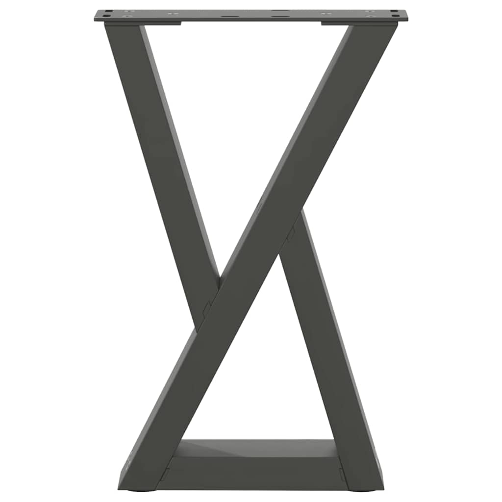 sofabordsben 2 stk. antracit 38 x (42-43,3) cm stål