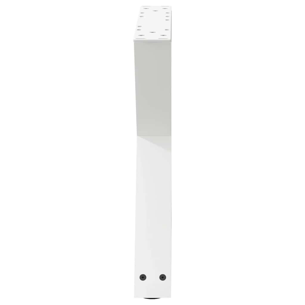 sofabordsben 2 stk. hvid 50x(42-43,3) cm stål
