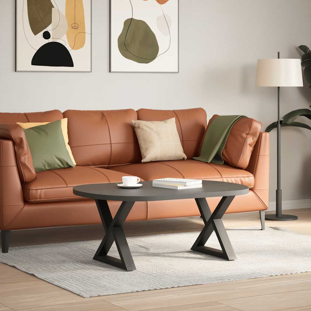sofabordsben 2 stk. antracit 50x(42-43,3) cm stål