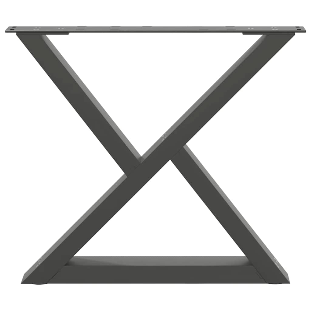 sofabordsben 2 stk. antracit 50x(42-43,3) cm stål