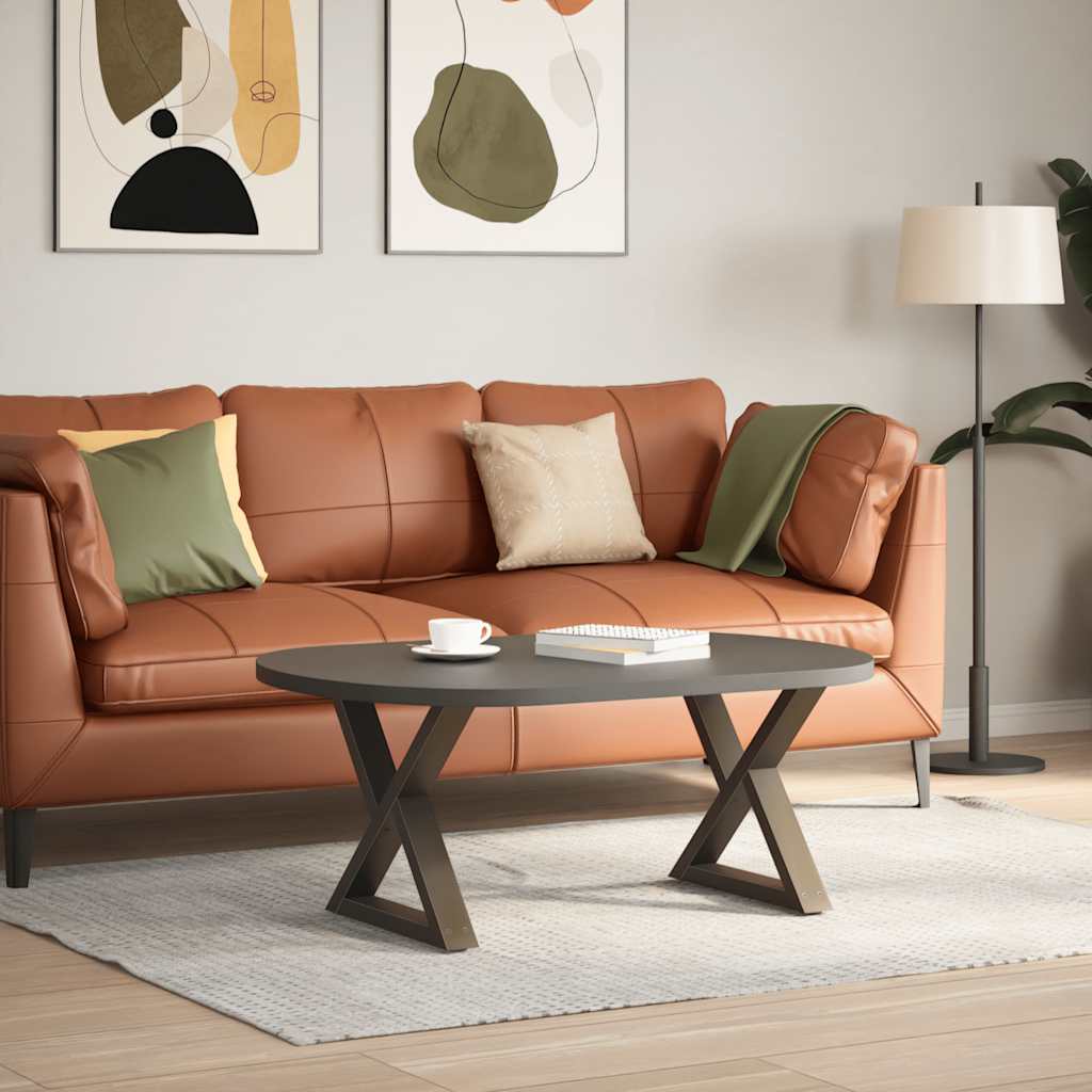 sofabordsben 2 stk. naturstål 50x(42-43,3) cm stål