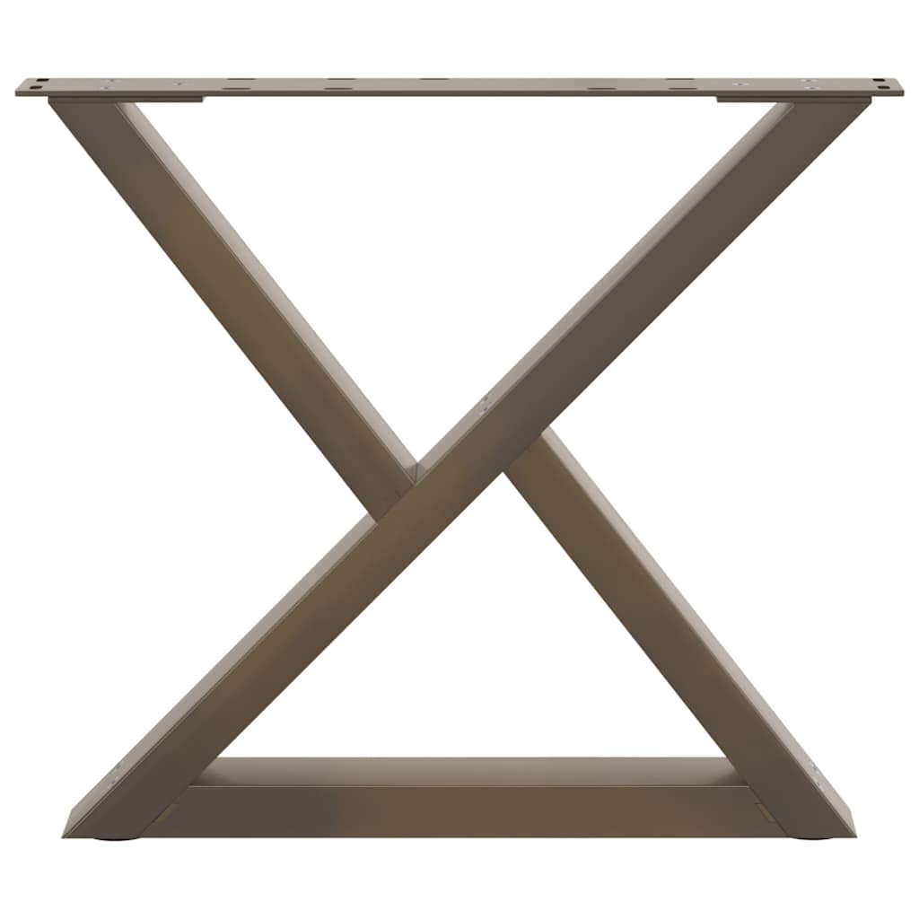 sofabordsben 2 stk. naturstål 50x(42-43,3) cm stål