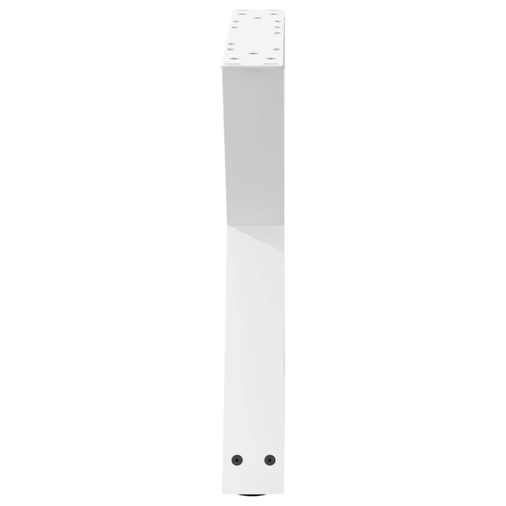 sofabordsben 2 stk. hvid 60 x (42-43,3) cm stål