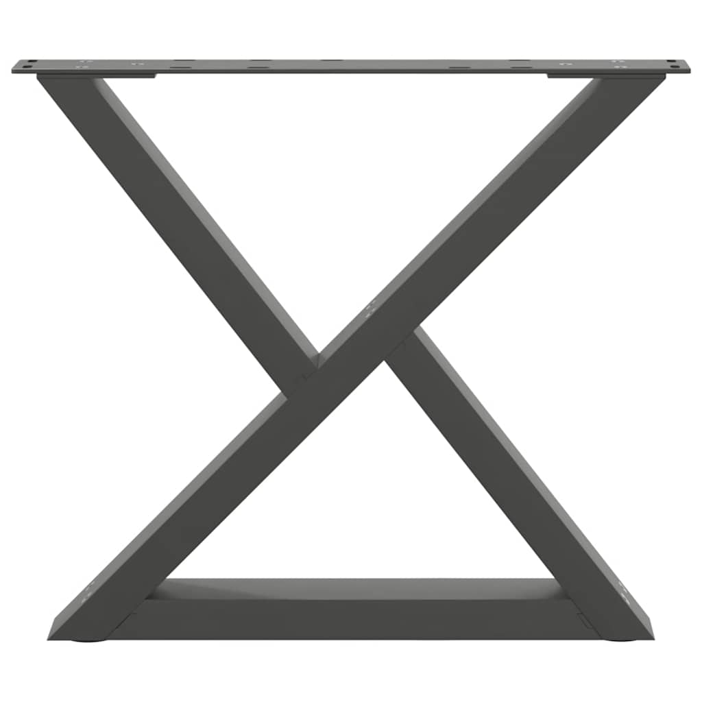 sofabordsben 2 stk. antracit 60 x (42-43,3) cm stål