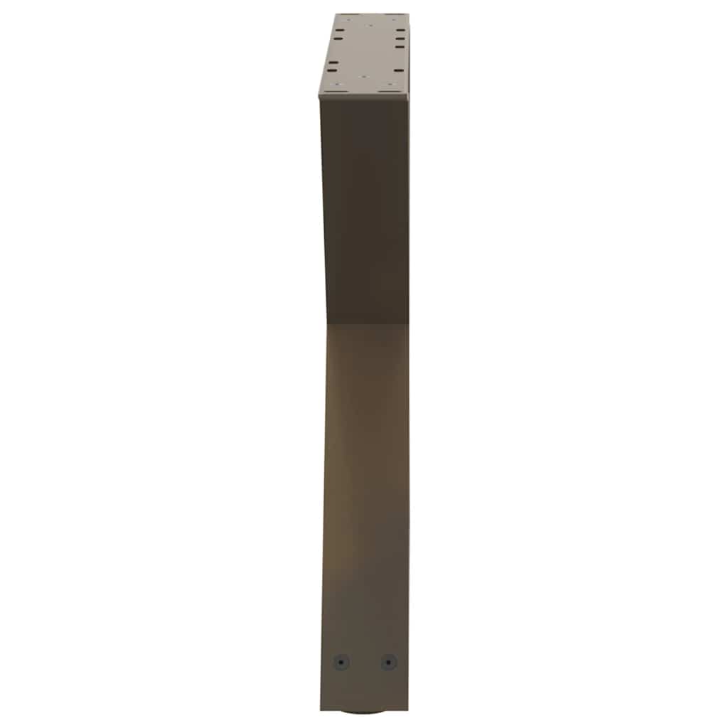sofabordsben 2 stk. naturstål 60 x (42-43,3) cm stål