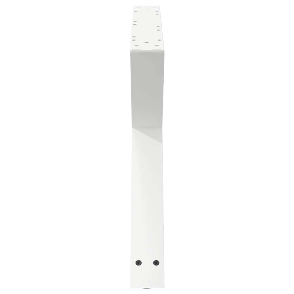 sofabordsben 2 stk. hvid 70 x (42-43,3) cm stål