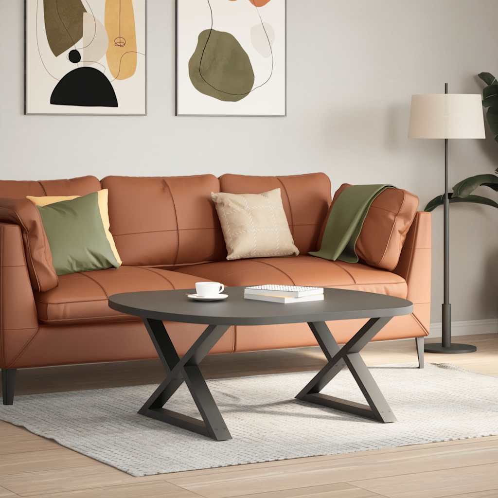 sofabordsben 2 stk. antracit 70 x (42-43,3) cm stål