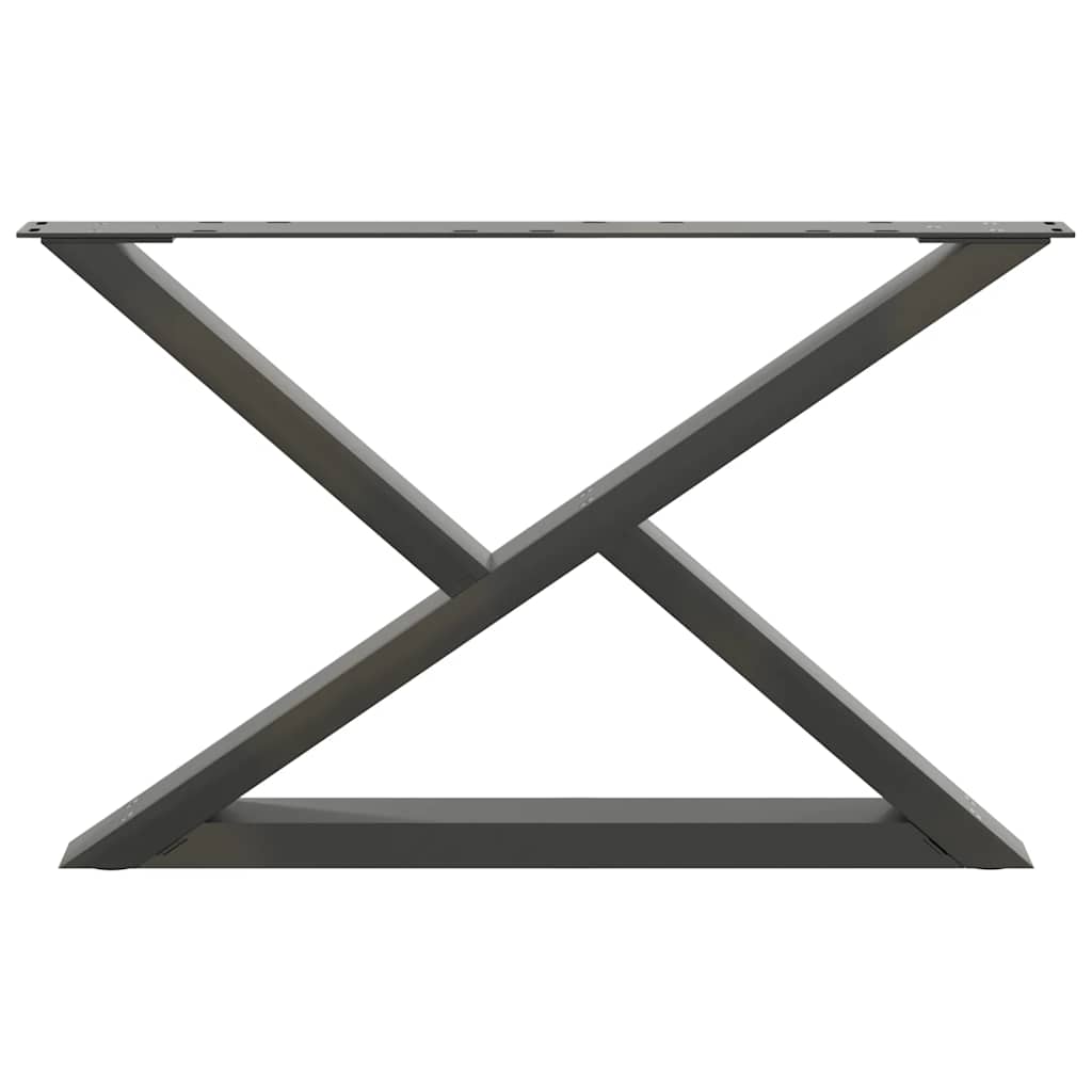 sofabordsben 2 stk. antracit 70 x (42-43,3) cm stål