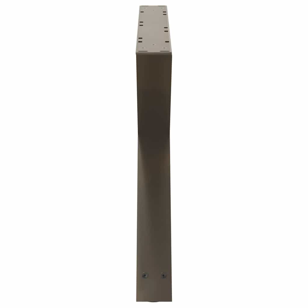 sofabordsben 2 stk. naturstål 70 x (42-43,3) cm stål