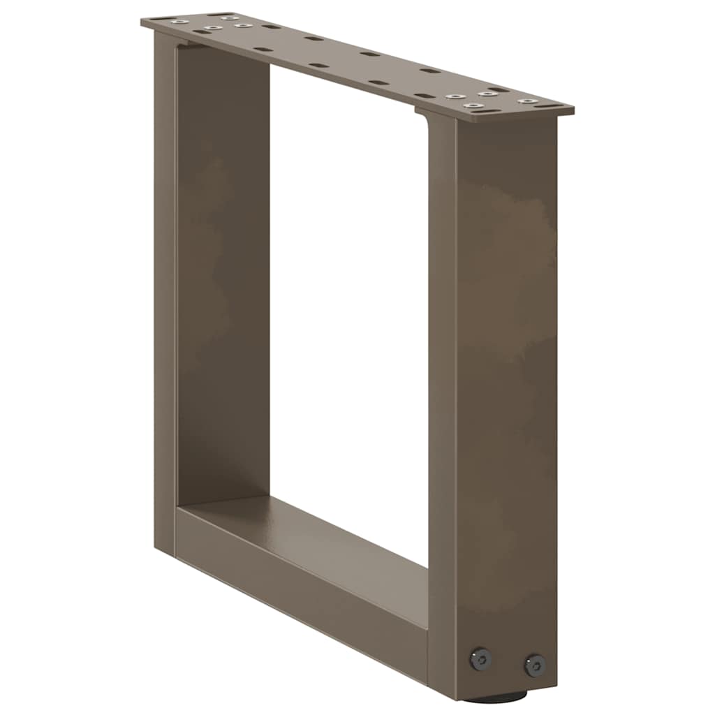 sofabordsben U-formet 2 stk. naturstål 40x(30-31) cm stål