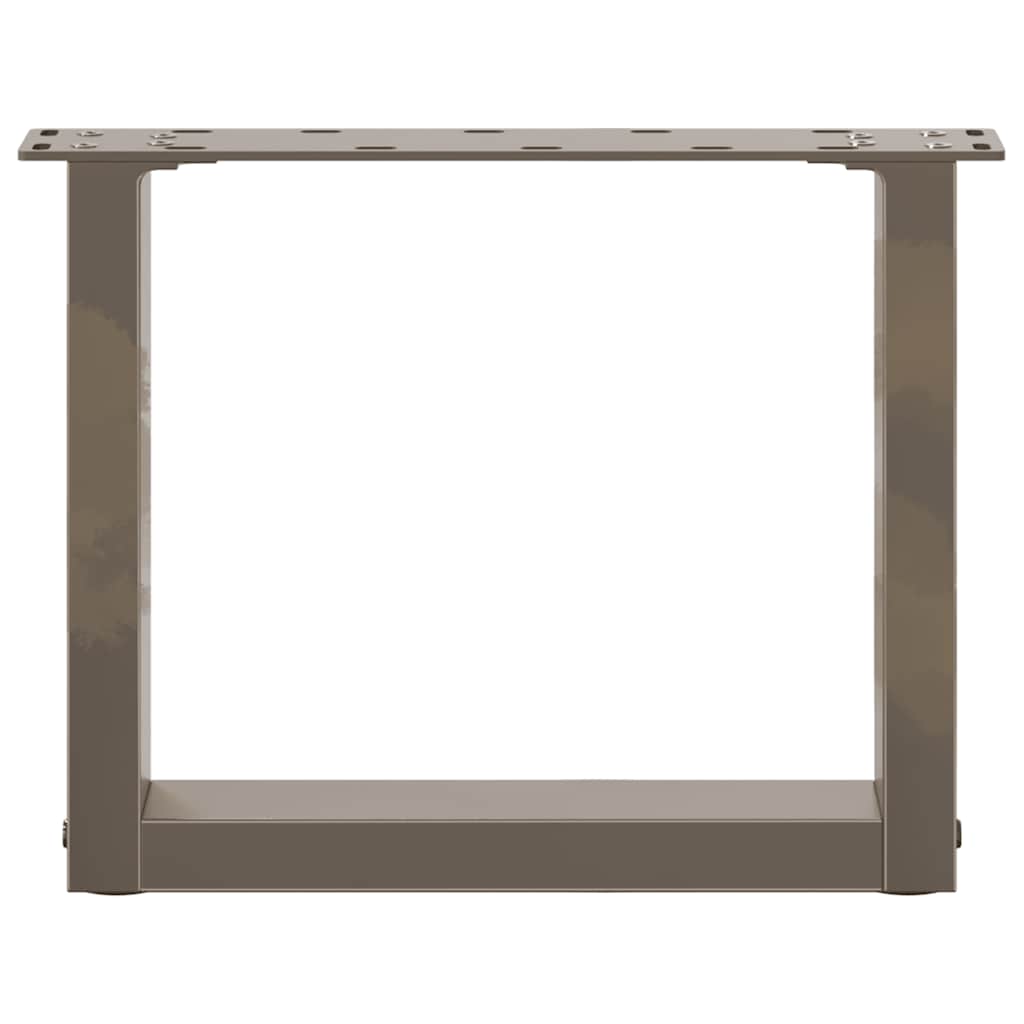 sofabordsben U-formet 2 stk. naturstål 40x(30-31) cm stål