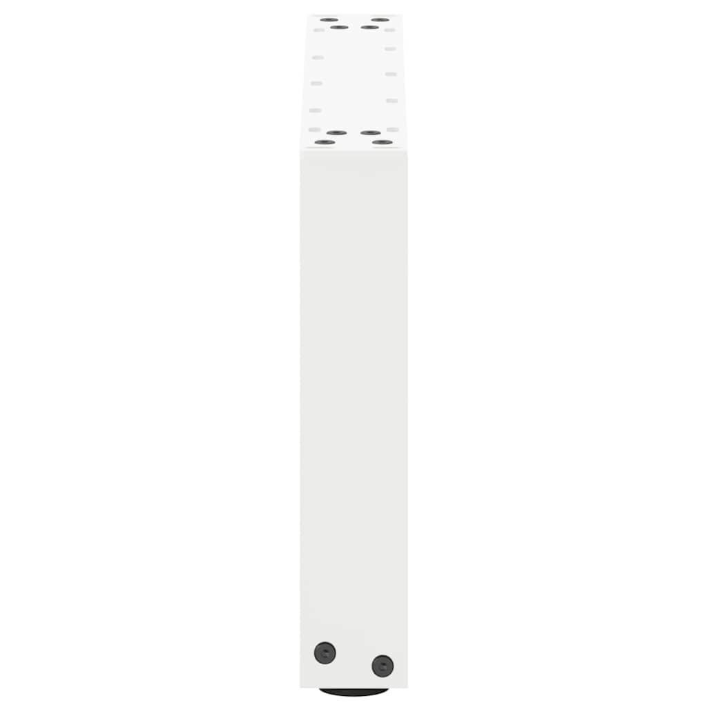 sofabordsben U-formet 2 stk. hvid 50x(30-31) cm stål
