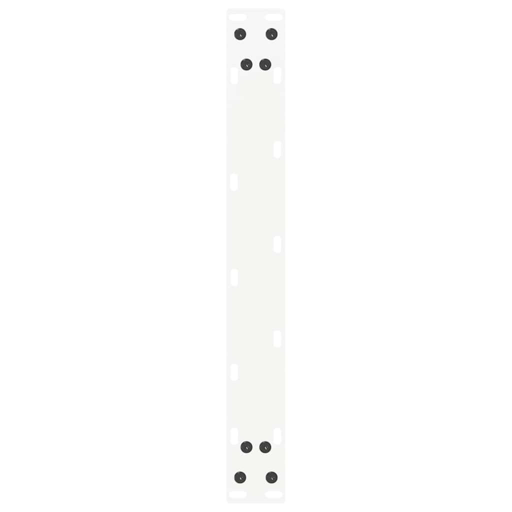 sofabordsben U-formet 2 stk. hvid 50x(30-31) cm stål