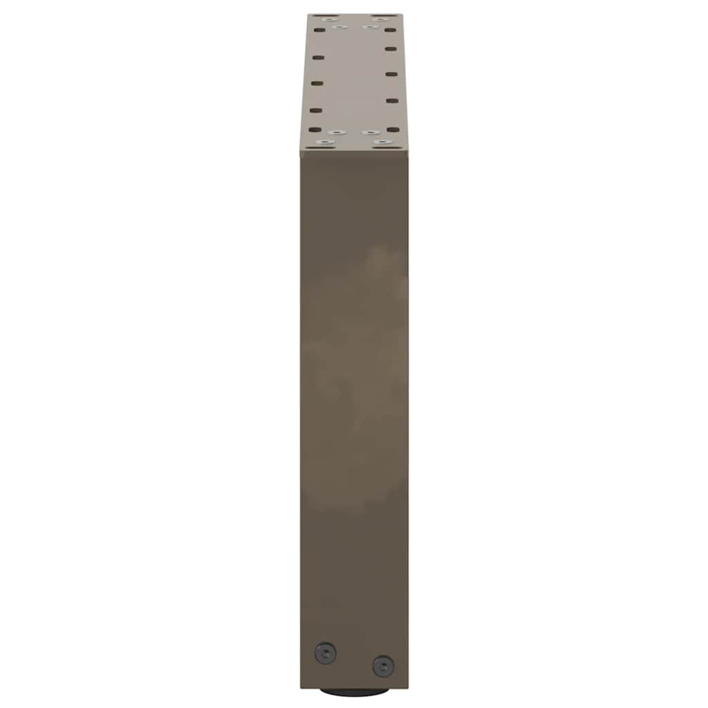 sofabordsben U-formet 2 stk. naturstål 50x(30-31) cm stål