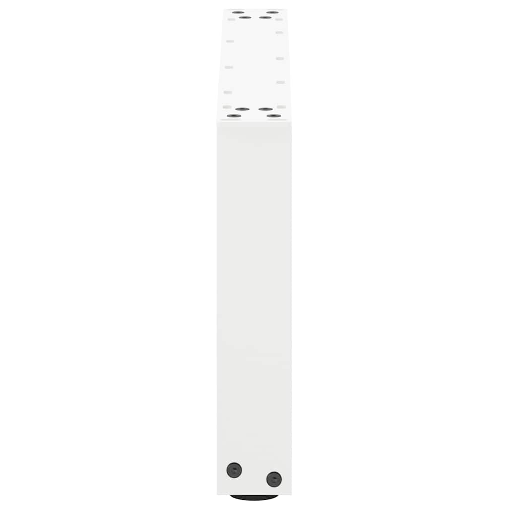 sofabordsben U-formet 2 stk. hvid 60x(30-31) cm stål