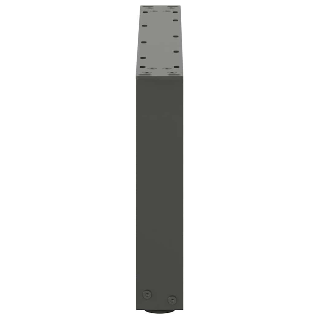 sofabordsben U-formet 2 stk. antracit 60x(30-31) cm stål