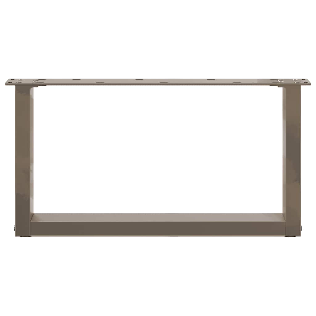 sofabordsben U-formet 2 stk. naturstål 60x(30-31) cm stål