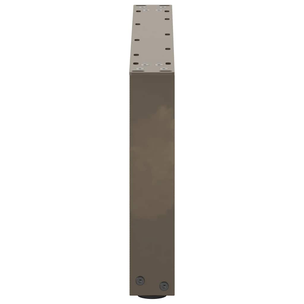 sofabordsben U-formet 2 stk. naturstål 60x(30-31) cm stål