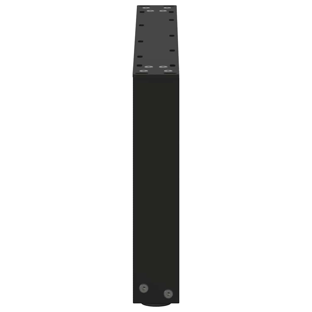 sofabordsben U-formet 2 stk. sort 70 x (30-31) cm stål