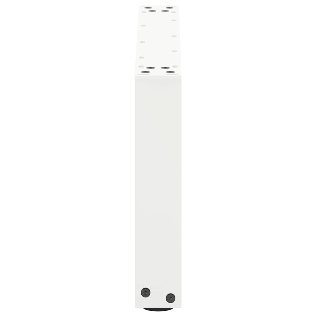 sofabordsben U-formet 2 stk. hvid 70x(30-31) cm stål