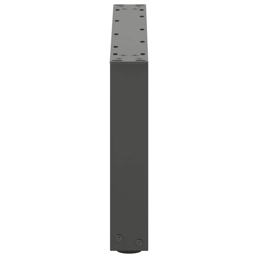 sofabordsben U-formet 2 stk. antracit 70x(30-31) cm stål