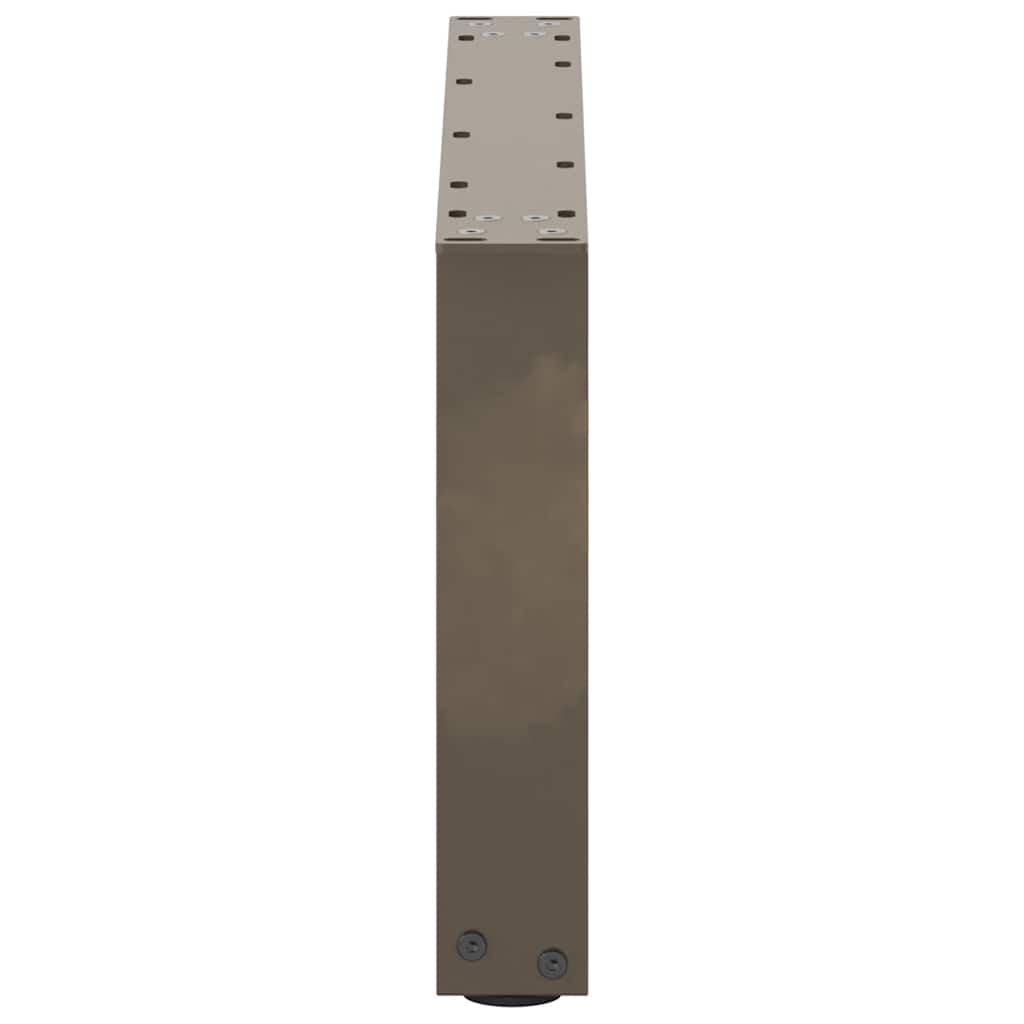 sofabordsben U-formet 2 stk. naturstål 70x(30-31) cm stål