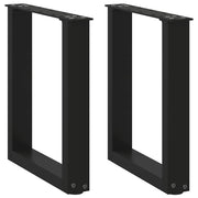 sofabordsben U-formet 2 stk. sort 28 x (42-43) cm stål