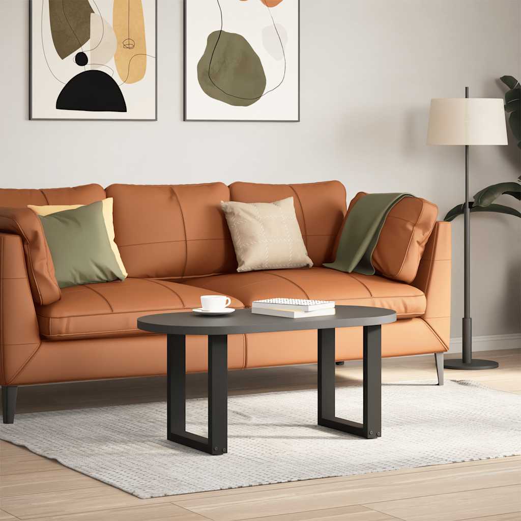 sofabordsben U-formet 2 stk. sort 28 x (42-43) cm stål
