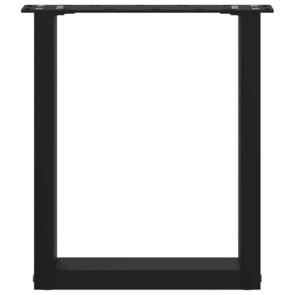 sofabordsben U-formet 2 stk. sort 28 x (42-43) cm stål