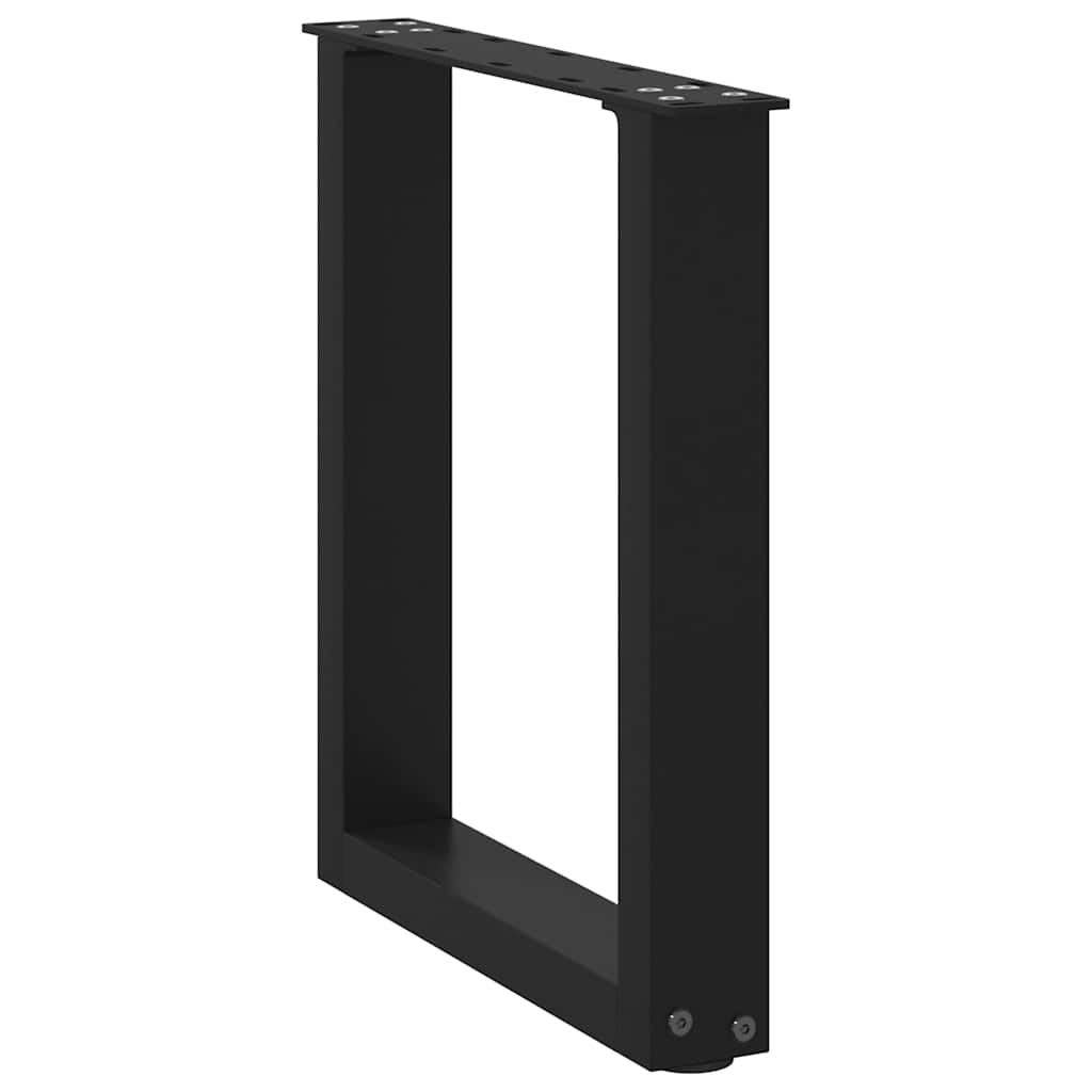 sofabordsben U-formet 2 stk. sort 38 x (42-43) cm stål