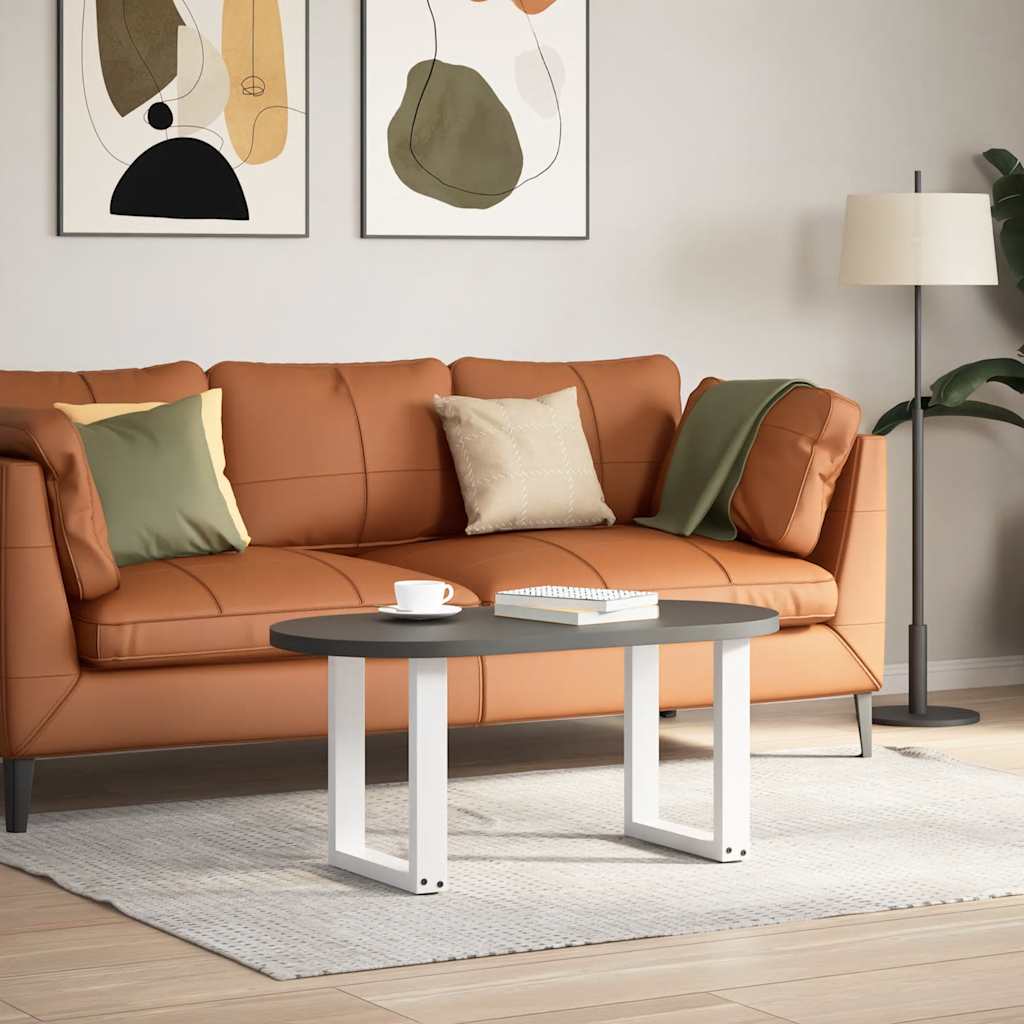 sofabordsben U-formet 2 stk. hvid 38 x (42-43) cm stål