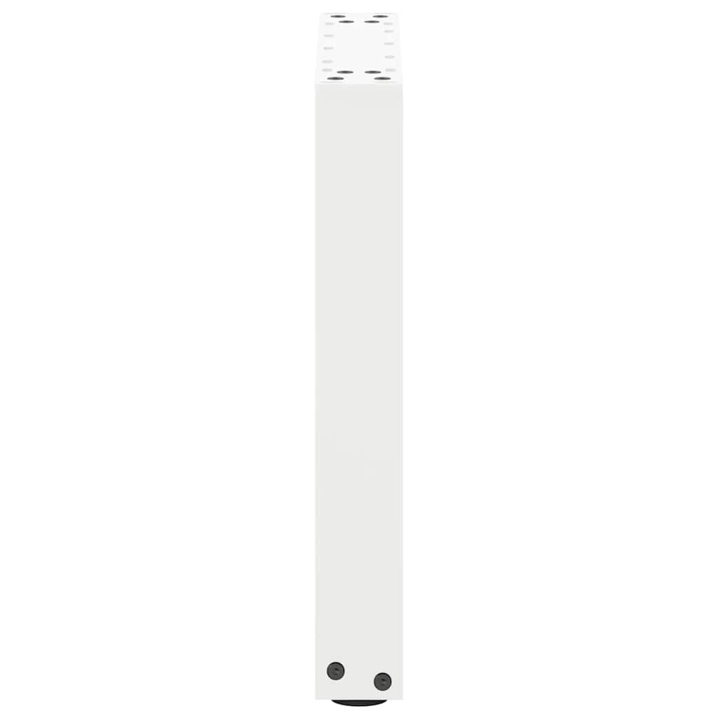 sofabordsben U-formet 2 stk. hvid 38 x (42-43) cm stål