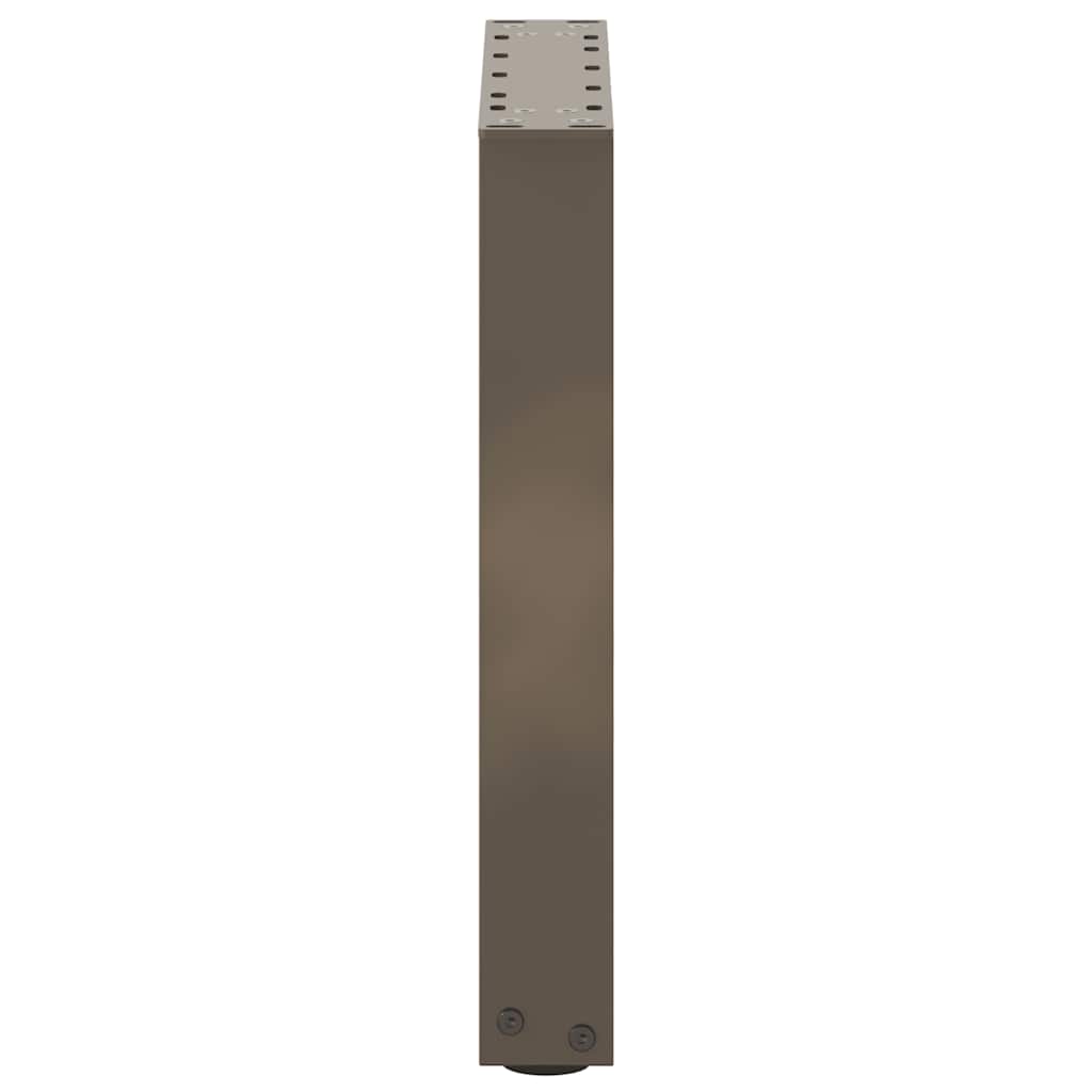 sofabordsben U-formet 2 stk. naturstål 38 x (42-43) cm stål