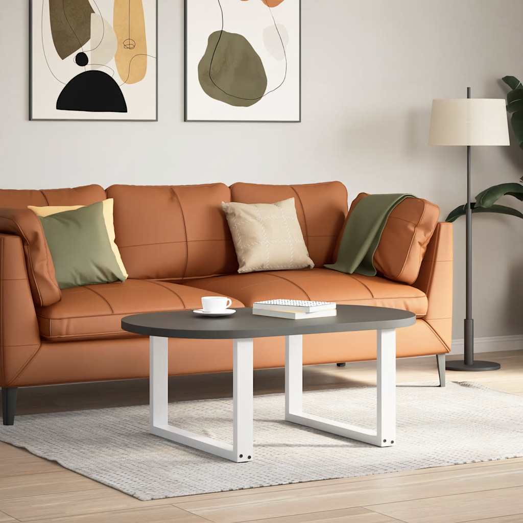 sofabordsben U-formet 2 stk. hvid 60 x (42-43) cm stål
