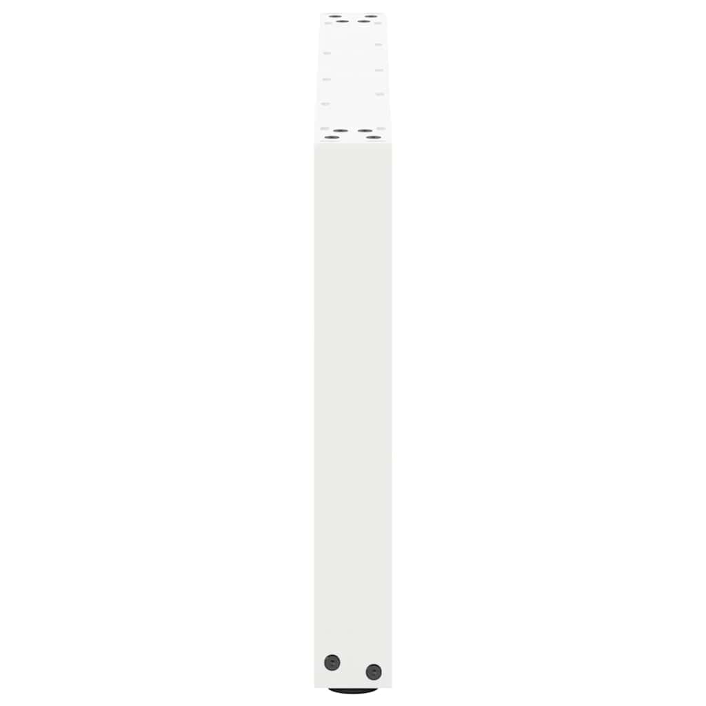 sofabordsben U-formet 2 stk. hvid 60 x (42-43) cm stål