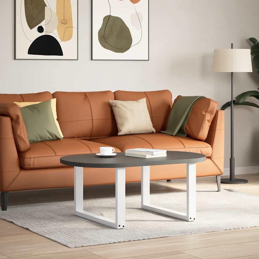sofabordsben U-formet 2 stk. hvid 70 x (42-43) cm stål